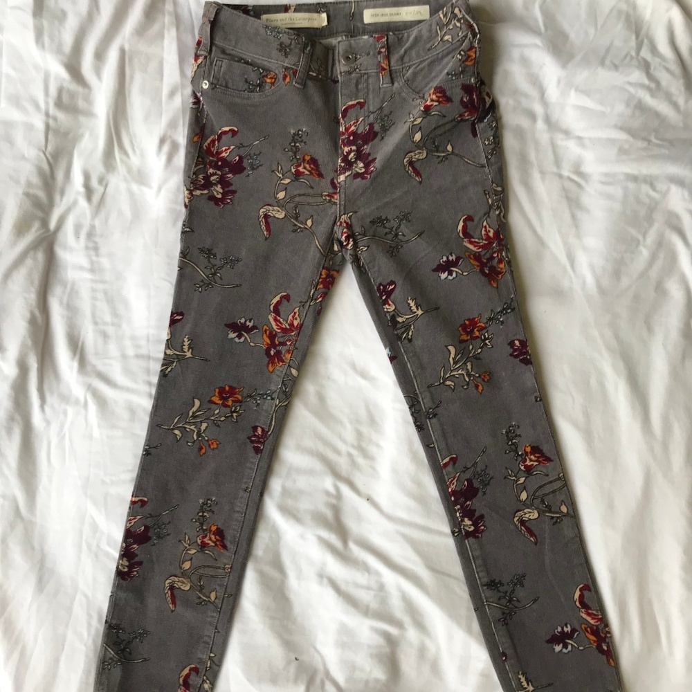 Anthropology colorful high rise pants